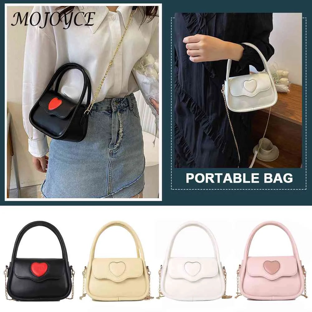 Women Heart Messenger Crossbody Bag PU Leather Shoulder Tote