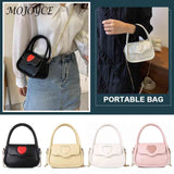 Women Heart Messenger Crossbody Bag PU Leather Shoulder Tote
