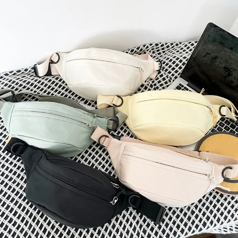 Casual Waist Fanny Pack Adjustable Belt Bum Bag Outdoor Travel Crossbody Phone P