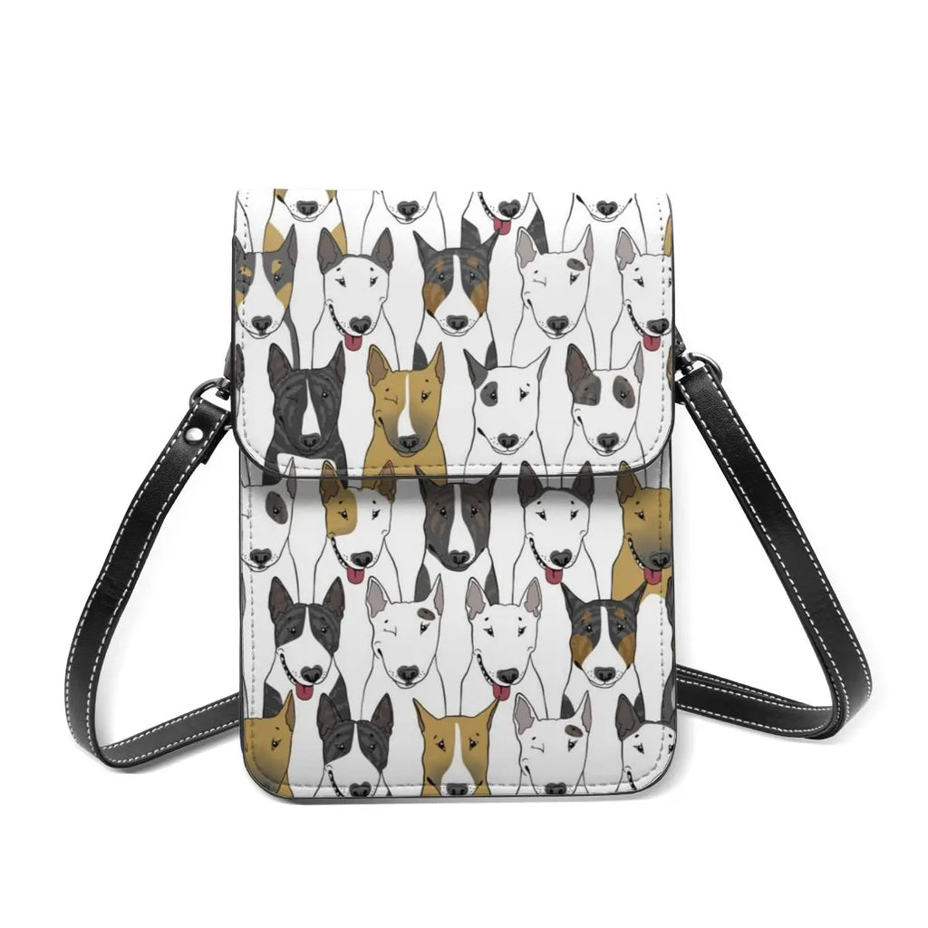 Bull Terrier Pattern Mini Messenger Bag for Women