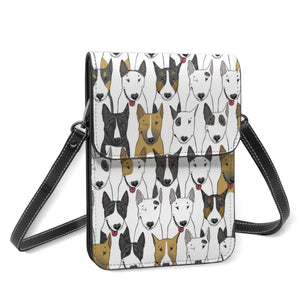 Bull Terrier Pattern Mini Messenger Bag for Women