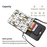 Bull Terrier Pattern Mini Messenger Bag for Women