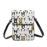 Bull Terrier Pattern Mini Messenger Bag for Women