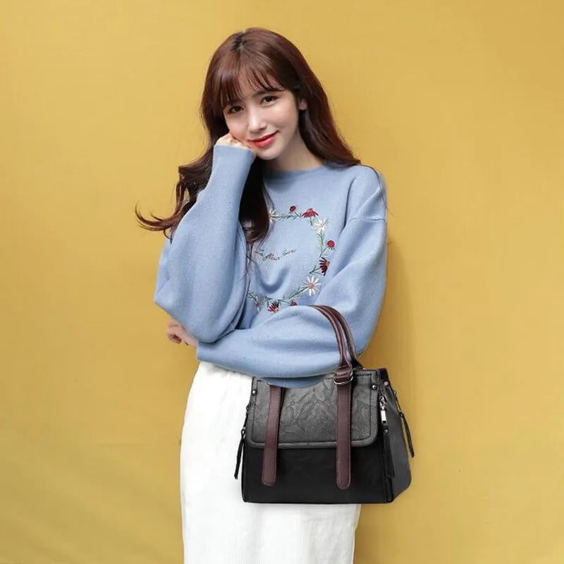 Vintage Leather Women Crossbody Shoulder Bag Handbags KL503