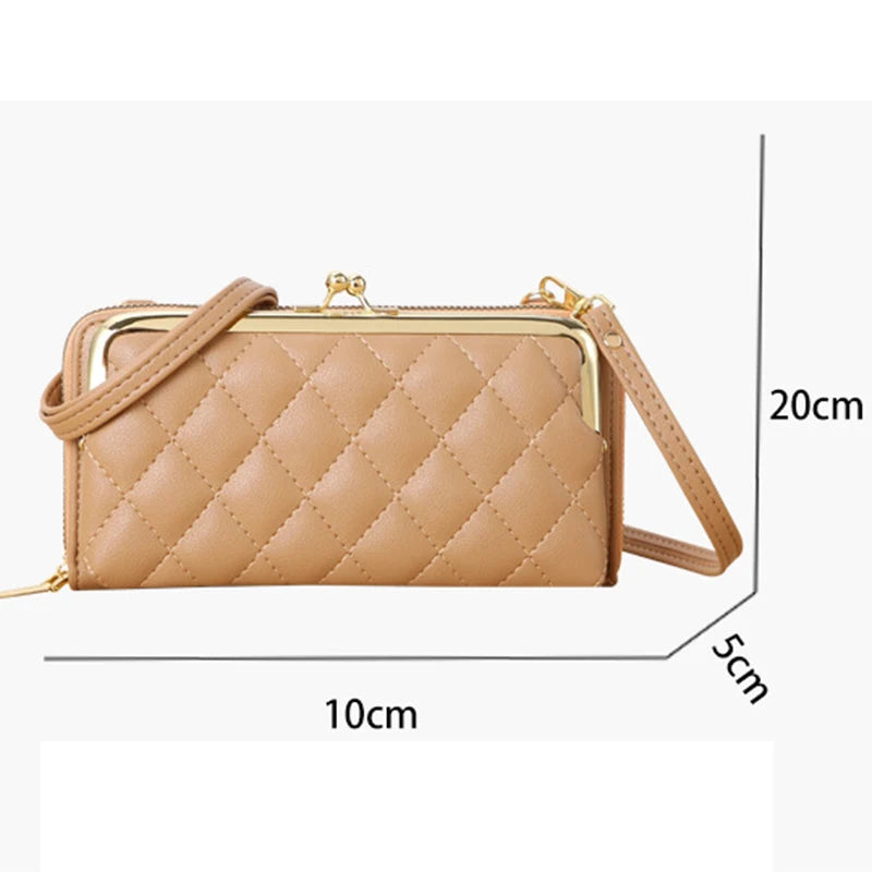 Women Messenger Bags Cell Phone Wallet Female Handbag Large Capacity Solid Purse