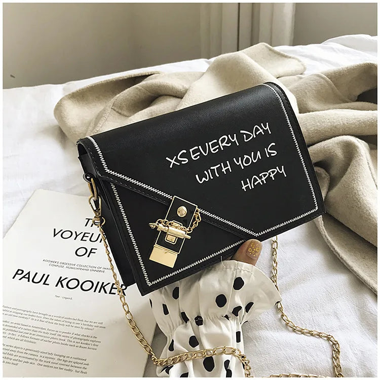 Casual Shoulder Bag Contrast Ladies Bags Small Square Bag