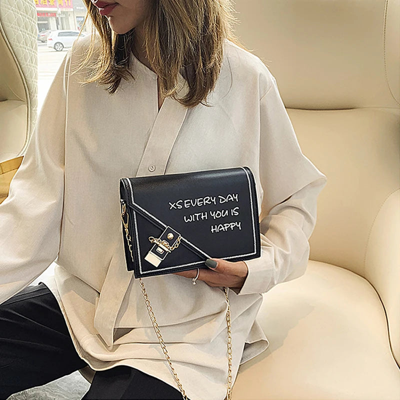 Casual Shoulder Bag Contrast Ladies Bags Small Square Bag