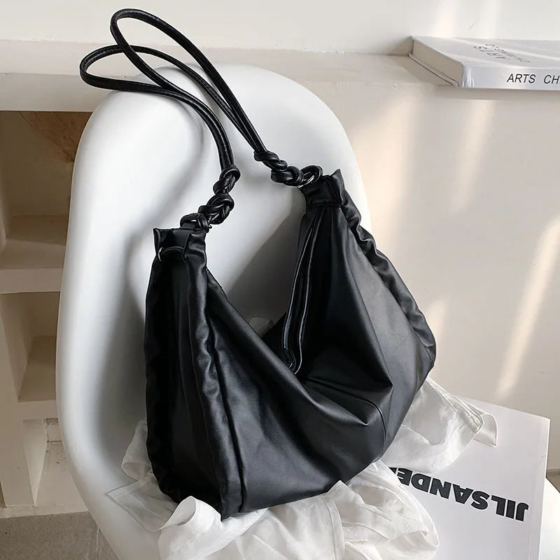 Tassel Leather Messenger Bag for Women