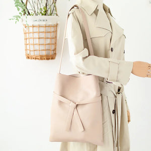Women Leather Messenger Bag Tassel Handbag Vintage Big Size Tote Shoulder Bag