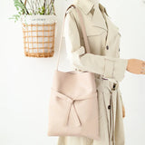 Women Leather Messenger Bag Tassel Handbag Vintage Big Size Tote Shoulder Bag