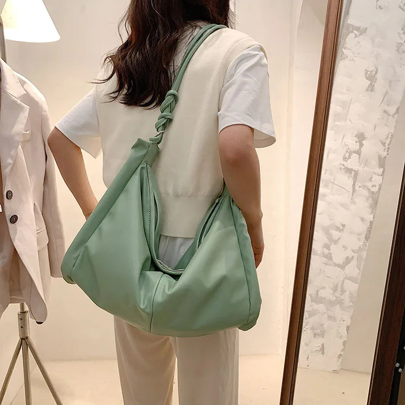 Tassel Leather Messenger Bag for Women
