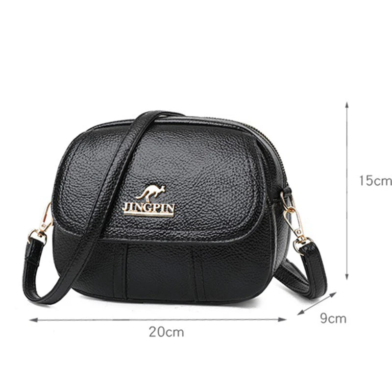 Women Messenger Bags Leather Large Capacity Phone Purse Waterproof