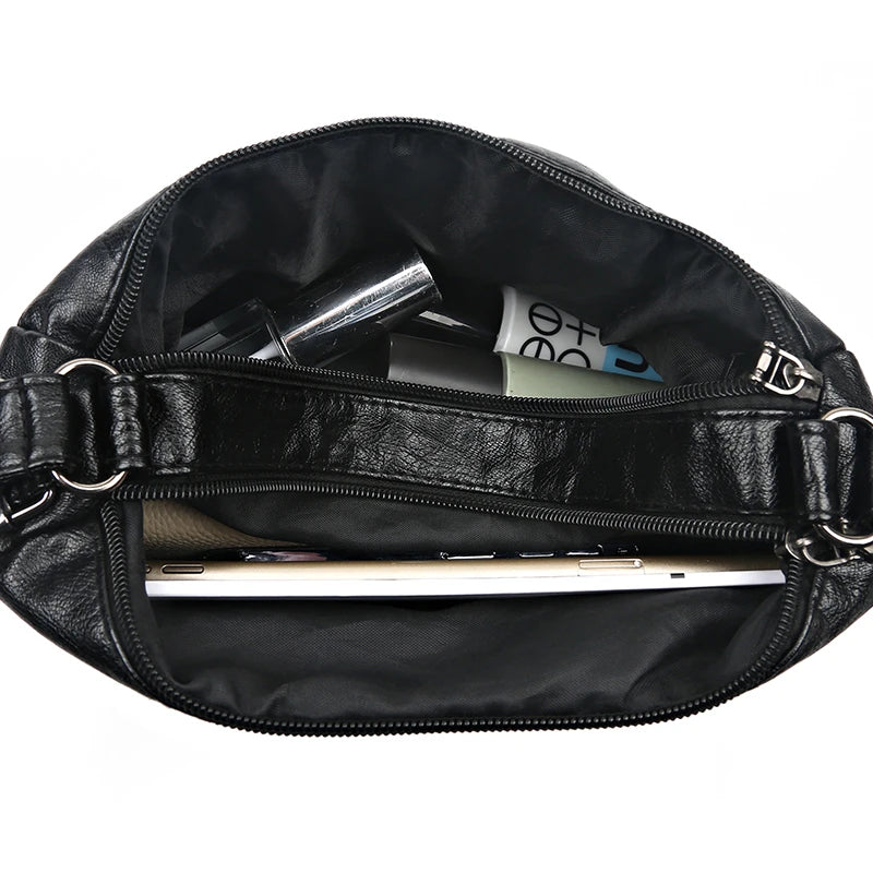 Soft Leather Shoulder Bag Vintage Ladies Crossbody Bags Handbags