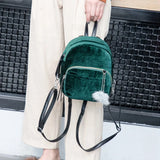 Women Mini Backpack Corduroy Small Crossbody Bag For Girl Striped