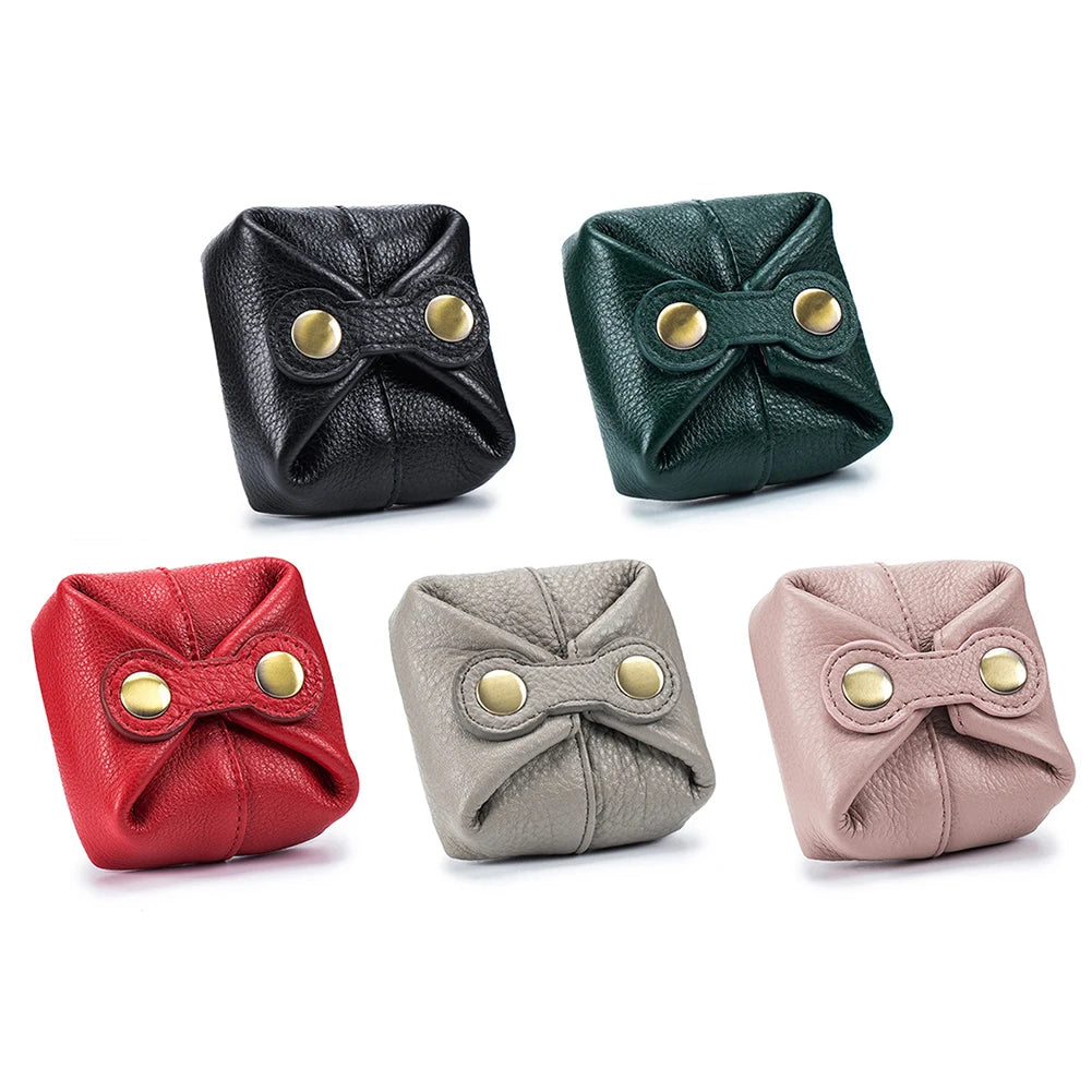 Mini Lipstick Storage Bag Soft PU Leather Wallet & Money Clip For Kids