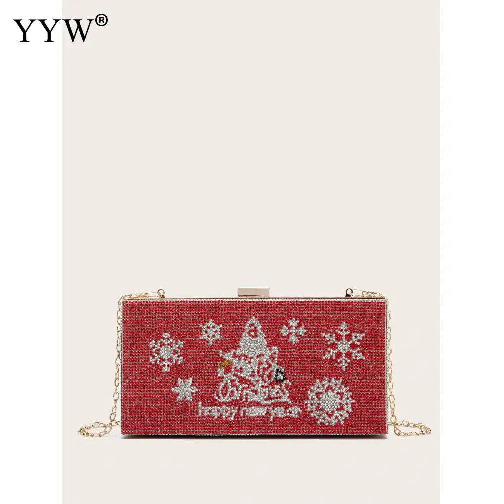 Diamond Clutch Bag Chain Wedding Dinner Handbag