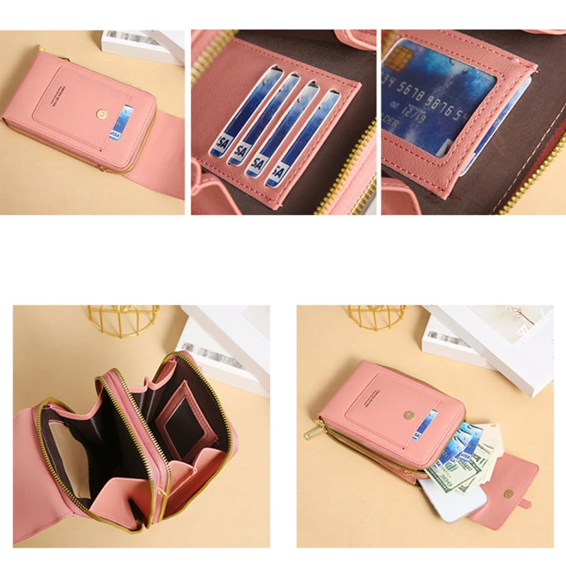 Women Multi-function Touch Screen Phone Bags Female Single Shoulder Purse