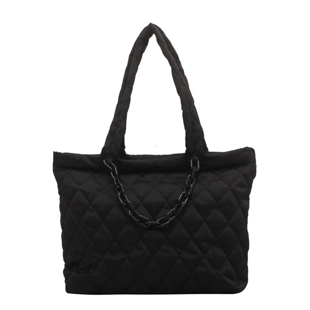 Women Nylon Shoulder Bag Winter Female Canvas Cloth Shoulder Bag