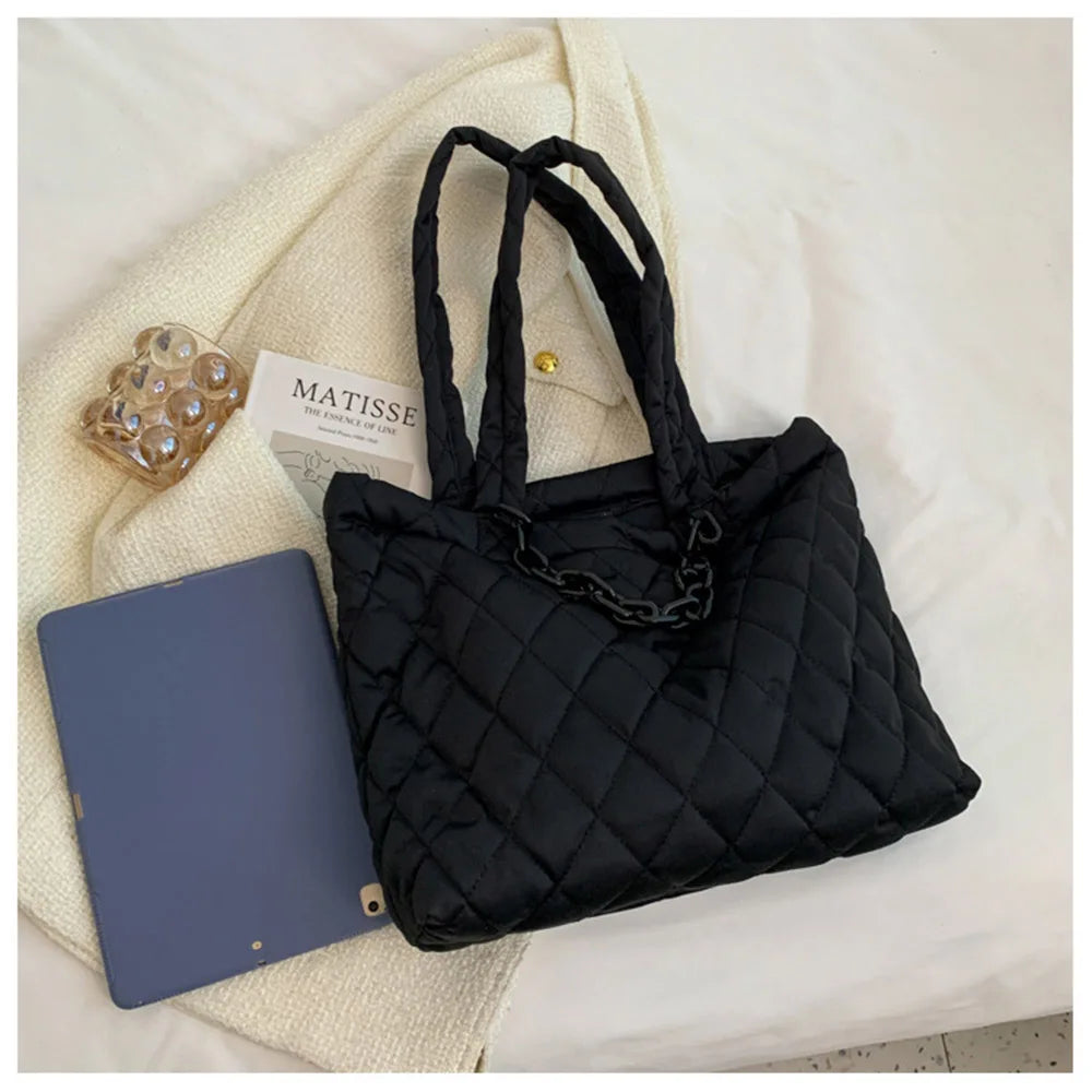 Women Nylon Shoulder Bag Winter Female Canvas Cloth Shoulder Bag