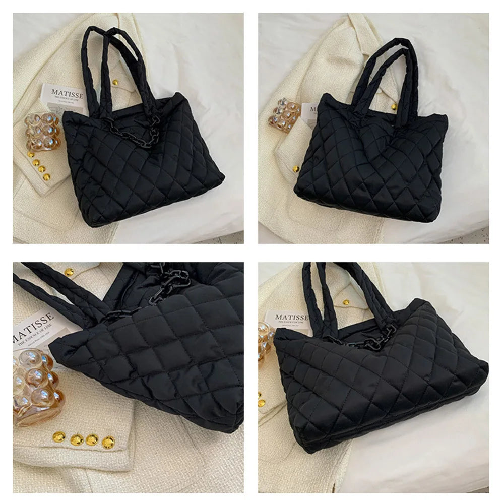 Women Nylon Shoulder Bag Winter Female Canvas Cloth Shoulder Bag