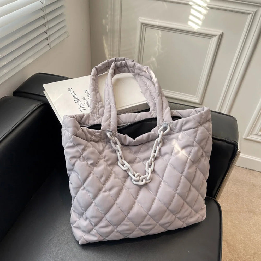Women Nylon Shoulder Bag Winter Female Canvas Cloth Shoulder Bag