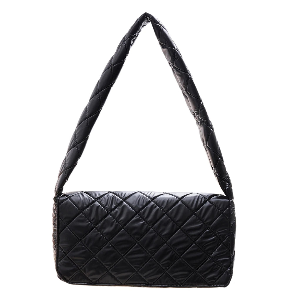 Women Nylon Shoulder Bag Space Padded Messenger Bag Handbag