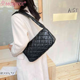 Women Nylon Shoulder Bag Space Padded Messenger Bag Handbag