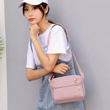 Waterproof Nylon Shoulder Bag Multi-pocket Handbag Crossbody Women Bolsa