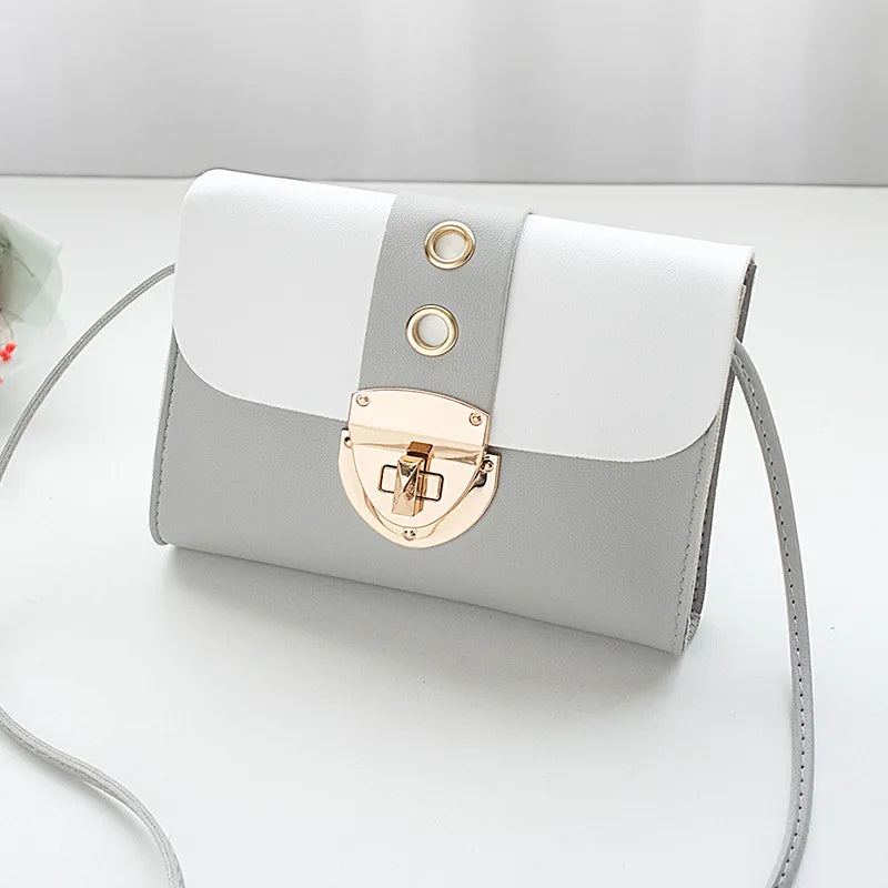 Women One Shoulder Bag Lockbuckle Small Square Bag