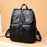 Women PU Leather Backpack School Bag Waterproof Travel...