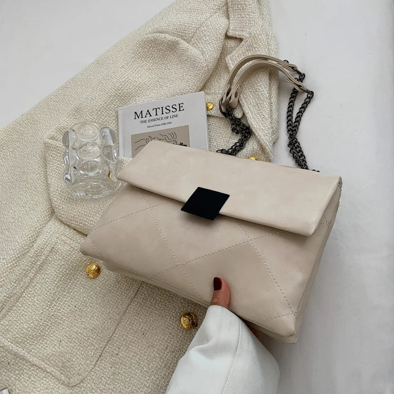 Women PU Leather Chain Shoulder Bag All-match Female Messenger Bags