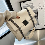 Women PU Leather Chain Shoulder Bag All-match Female Messenger Bags