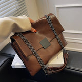 Women PU Leather Chain Shoulder Bag All-match Female Messenger Bags