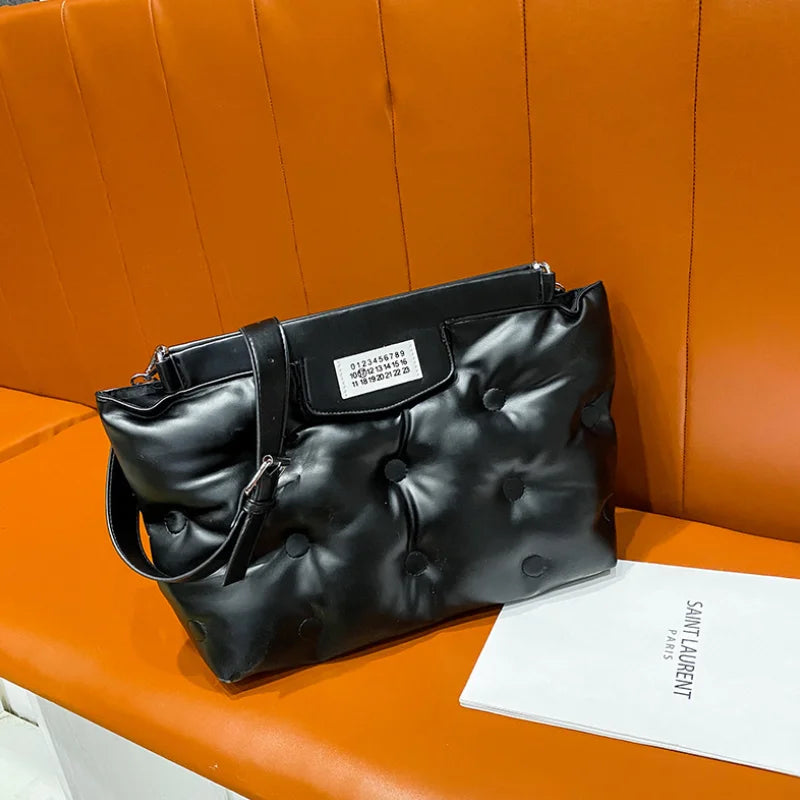 Women PU Leather Down Bag Handbag Large Capacity Shoulder Bag