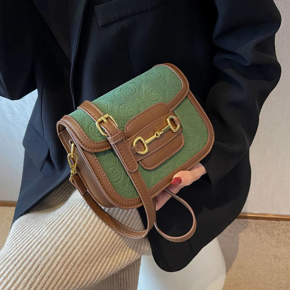 Women PU Leather Messenger Bag Frosted Texture Handbags Tote Bags