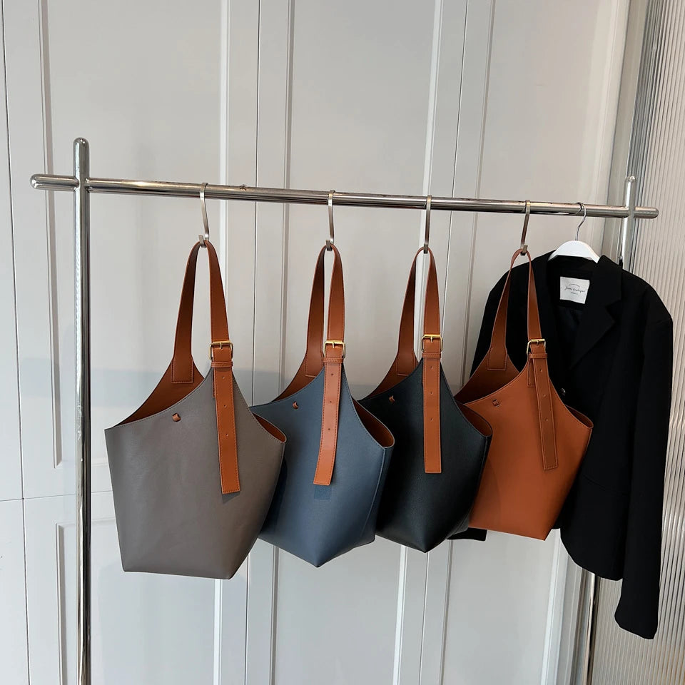 Women PU Leather Strape Shoulders Crossbody Bag Handbag Purse Totes Backpack