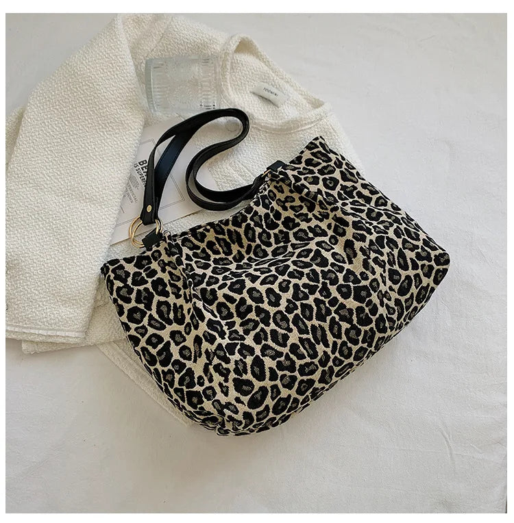 Leopard Shoulder Bags Tote Bags Canvas Bags