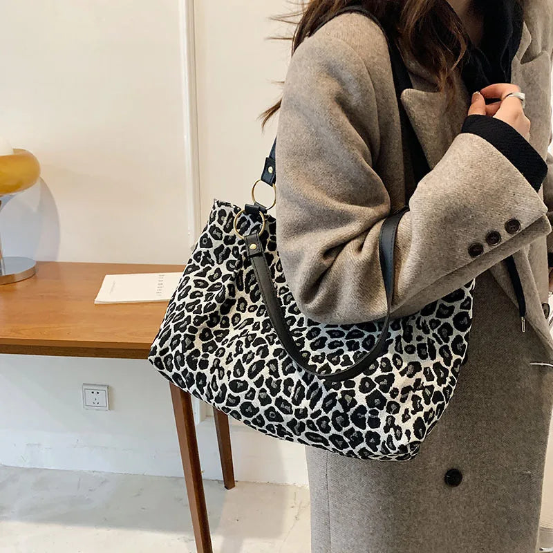 Leopard Shoulder Bags Tote Bags Canvas Bags