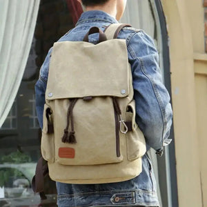 Casual Canvas Backpack for Girls Vintage School Bags