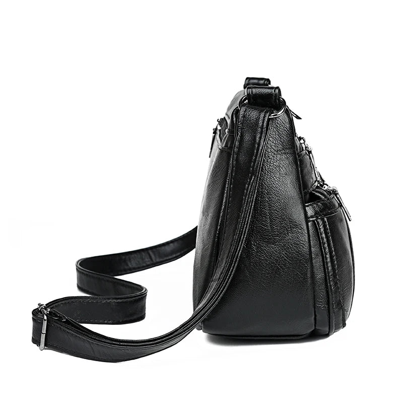 Women Retro Leather Shoulder Bags For Ladies Crossbody Bags