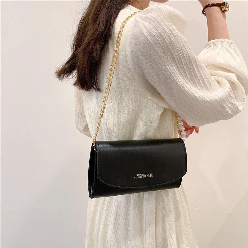 Women Retro PU Leather Diamond Lattice Shoulder Bag Lady Chain Composite Bag