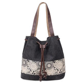 National Style Canvas Shoulder Bag for Women