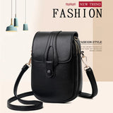 Women Saddle Bag Flap Small Shoulder Bag Solid PU Leather