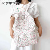 Women School Bag Flower Fresh Style Denim Nylon Small Fresh Handbags