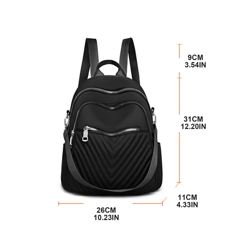 Anti-Theft Shoulder Bag 2 in 1 Small Backpack for Travel Work
