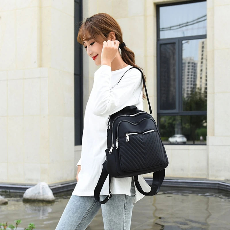 Anti-Theft Shoulder Bag 2 in 1 Small Backpack for Travel Work