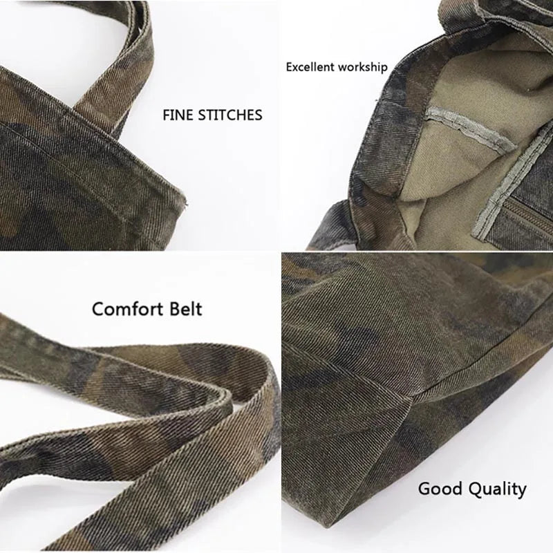 Canvas Shopper Bag Women's Large Tote Handbag