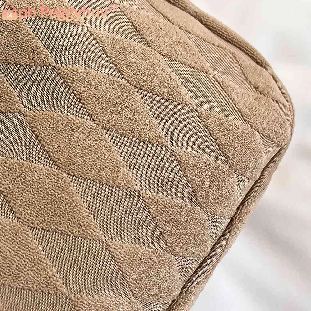 Casual Rhombus Underarm Bag Solid Soft Cloth Large Capacity