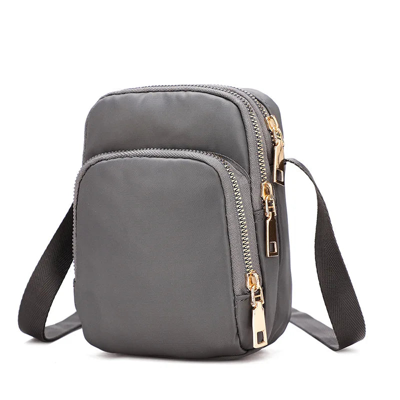 Casual Nylon Shoulder Bag Crossbody Phone Holder Travel Clutch Purse