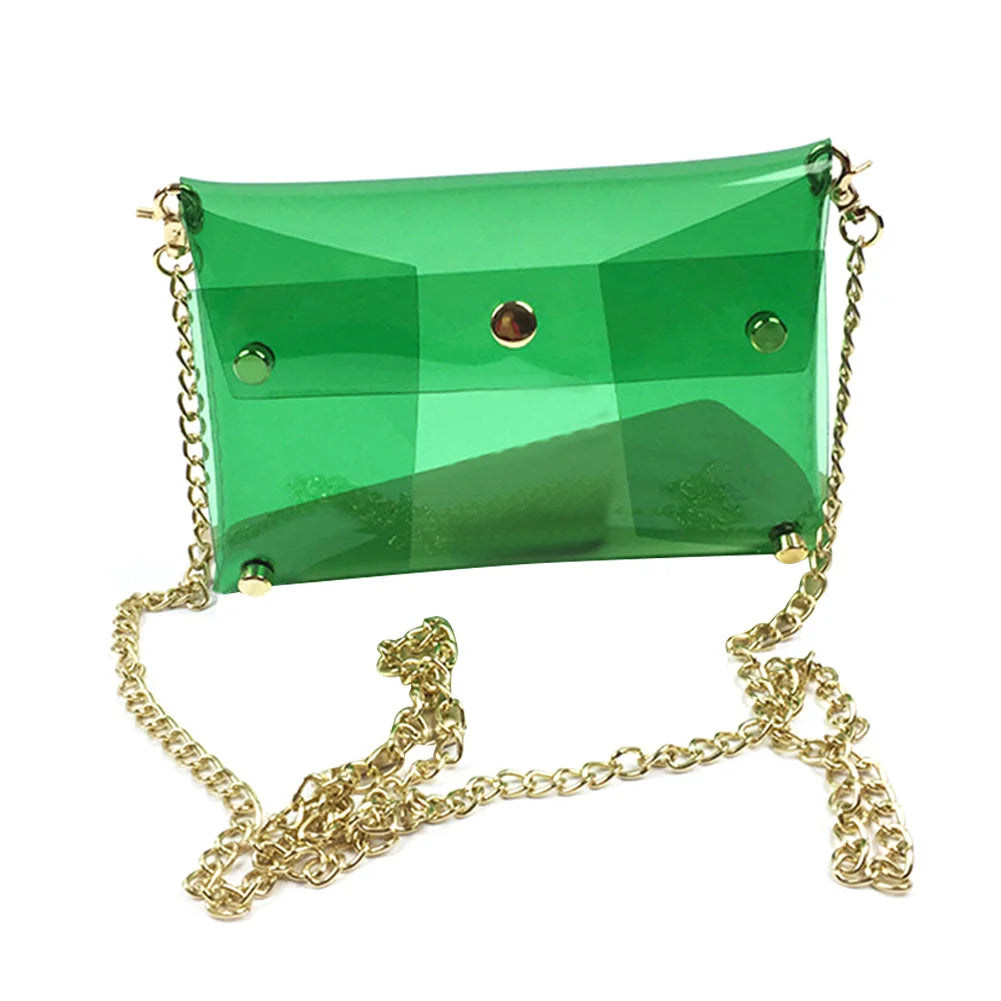 Clear Transparent Crossbody Bag Small Flap Phone Stadium Approved